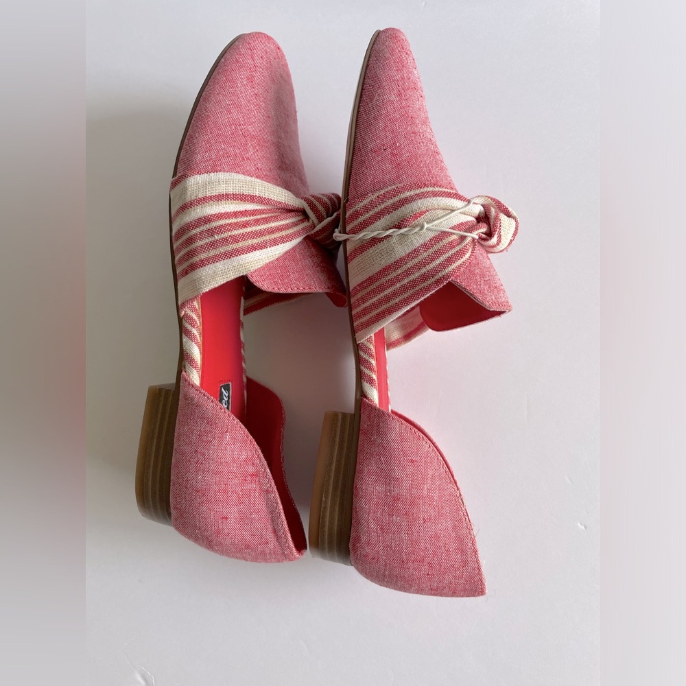 Violet & Red Blush Pink Bow Loafers D’Orsay Flats NWT Size 8 - Picture 7 of 8